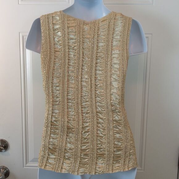 Z.b.d. design tan stretchy crinkled tank top - Picture 6 of 7
